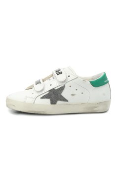 Мужского кожаные кеды superstar GOLDEN GOOSE DELUXE BRAND белого цвета, арт. GJF00111.F002822 | Фото 2 (Мальчики Кросс-КТ: Обувь-низки�е; Региональные ограничения белый список (Axapta Mercury): Не проставлено; Нос: Не проставлено; Кросс-КТ: велькро)