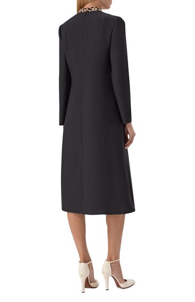 Платье из шерсти и шелка VALENTINO черного цвета по цене 642500 руб., арт. 7B3VADV51CF, фото 4 Платье из шерсти и шелка VALENTINO, арт. 7B3VADV51CF, фото 4