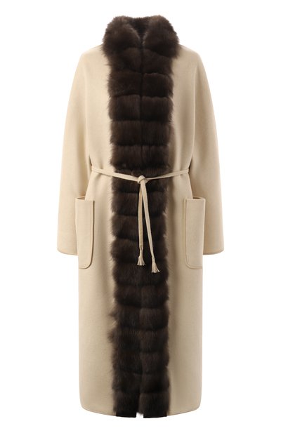 Кашемировое пальто с отделкой из меха соболя SABLEFUR, арт. 72213-SB-11, фото 1
