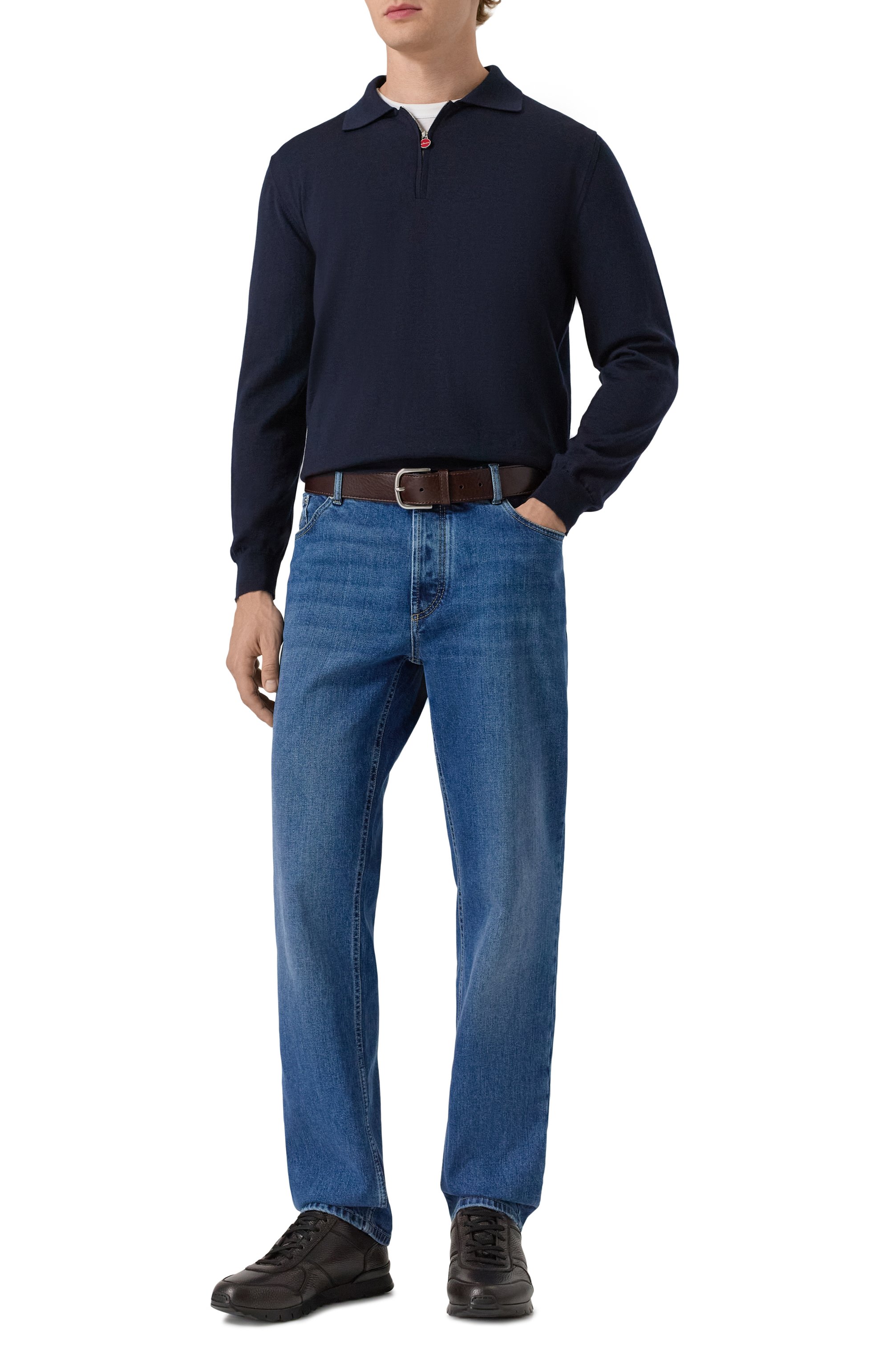 Кожаные кроссовки KITON, арт. USSA114N0012601, фото 2