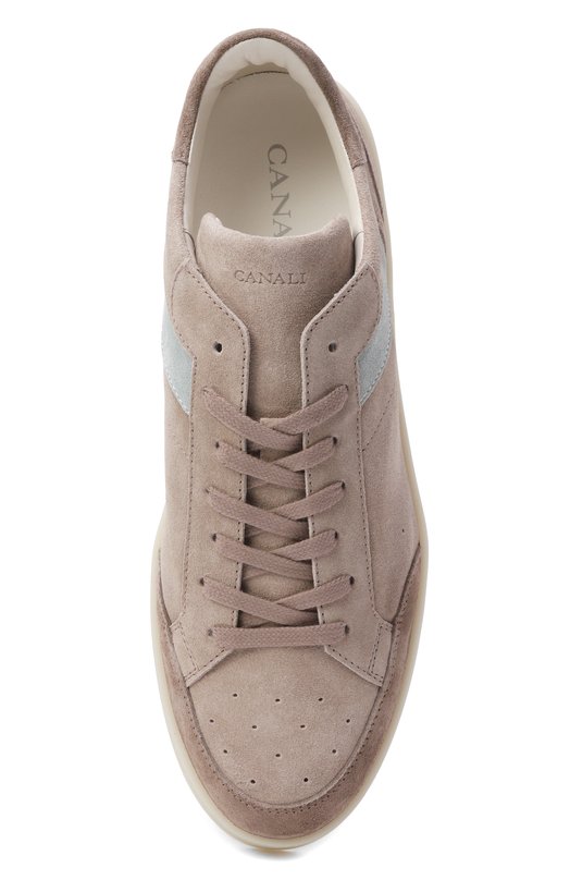 Замшевые кеды Canali 491214/RB01269 Бежевый  491214/RB01269 Фото 5