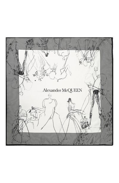 Шелковый платок ALEXANDER MCQUEEN, арт. 619877/3001Q, фото 3