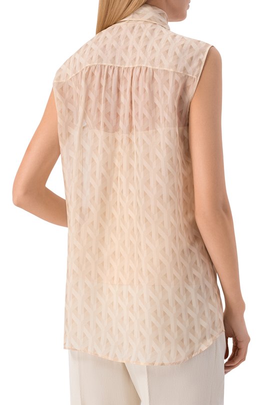 Шелковый топ MVST M26.2PW.B018/F152 Бежевый  M26.2PW.B018/F152 Фото 4