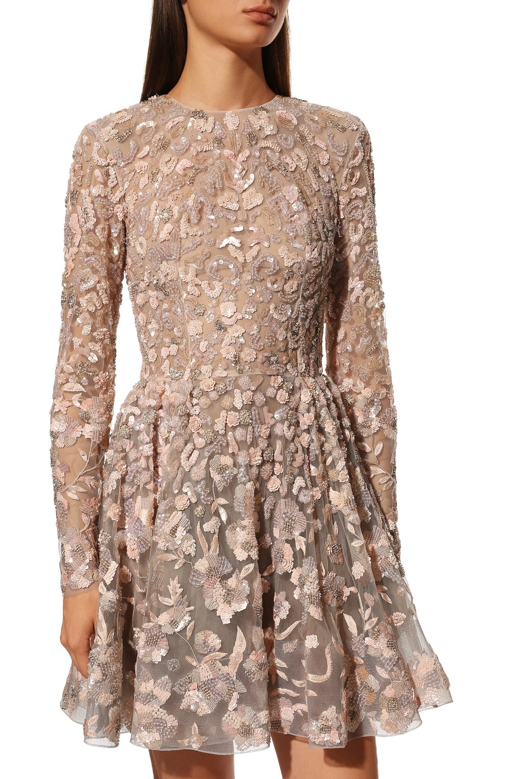 Платье с отделкой пайетками и бисером ZUHAIR MURAD, арт. RD-PF16-003 DS/50SE50PA, фото 3
