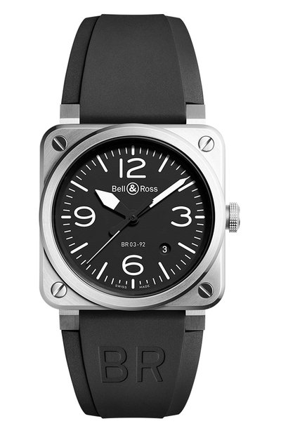 Часы br 03-92 steel BELL AND ROSS, арт. BR0392-BLC-ST, фото 1