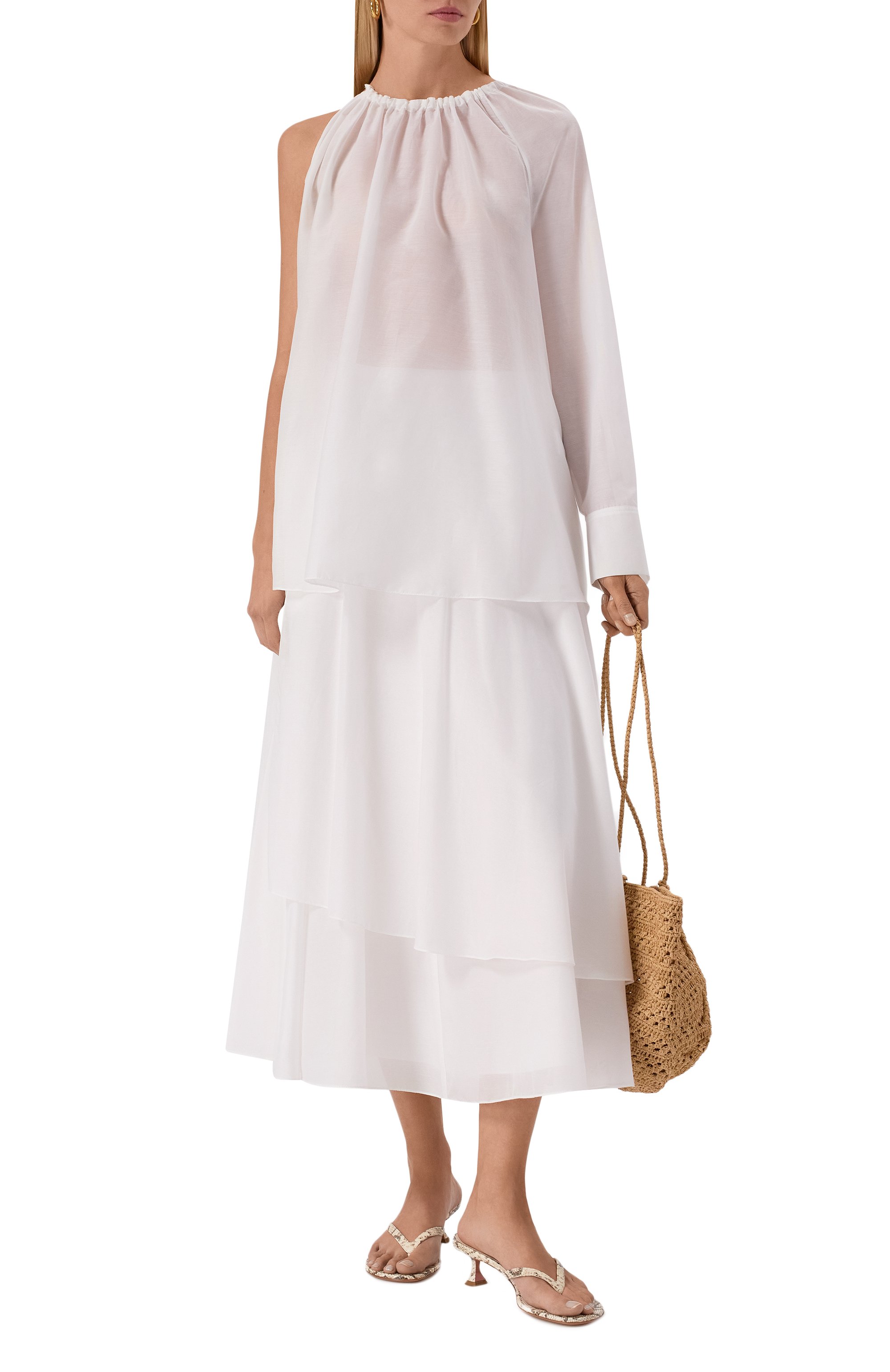 Юбка из хлопка и шелка 12 STOREEZ, арт. 132033, фото 2