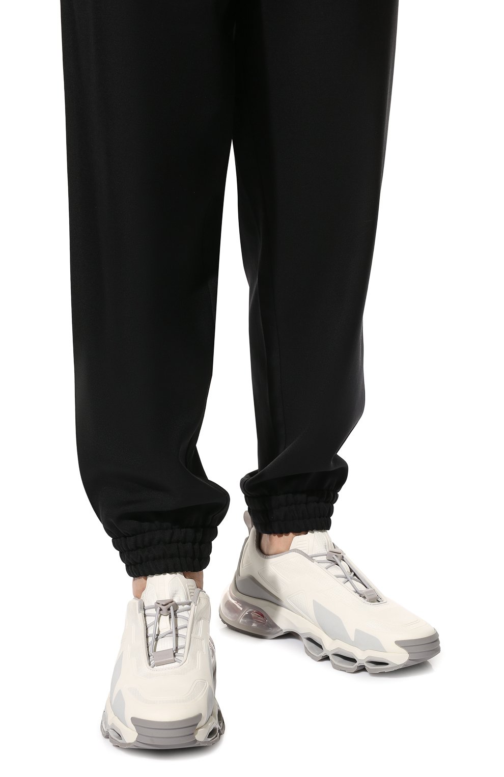 Кроссовки collision PRADA белого цвета по цене 92000 руб., арт. 4E3570-51AC-F0009, фото 3 Кроссовки collision PRADA, арт. 4E3570-51AC-F0009, фото 3