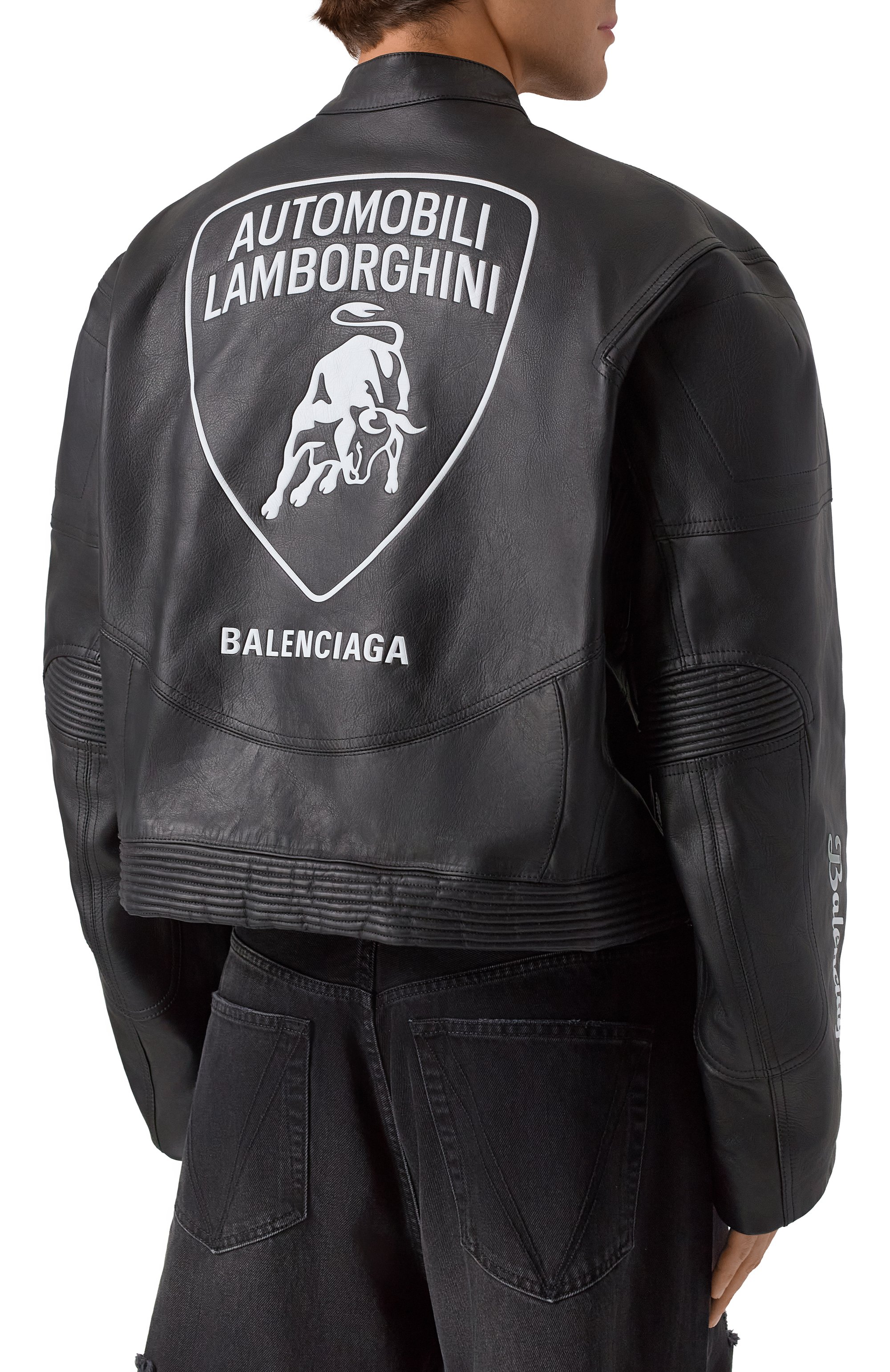 Кожаная куртка balenciaga x automobili lamborghini BALENCIAGA, арт. 835112/TSS13, фото 4