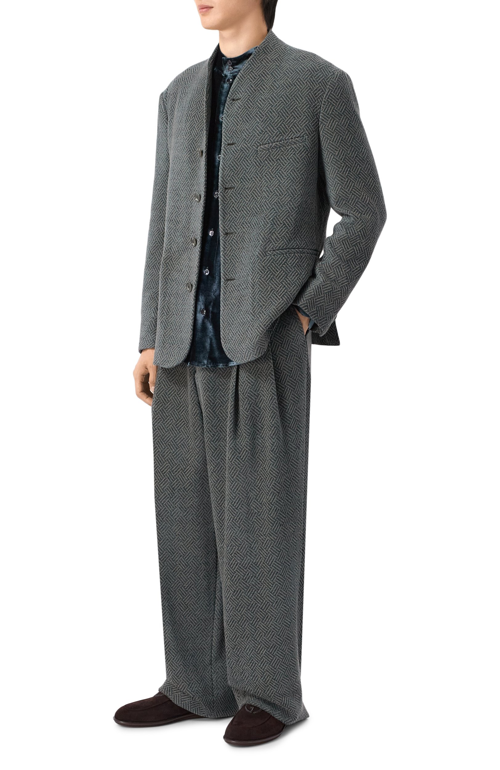 Брюки из шерсти и вискозы GIORGIO ARMANI, арт. GM004474/TE23902, фото 2