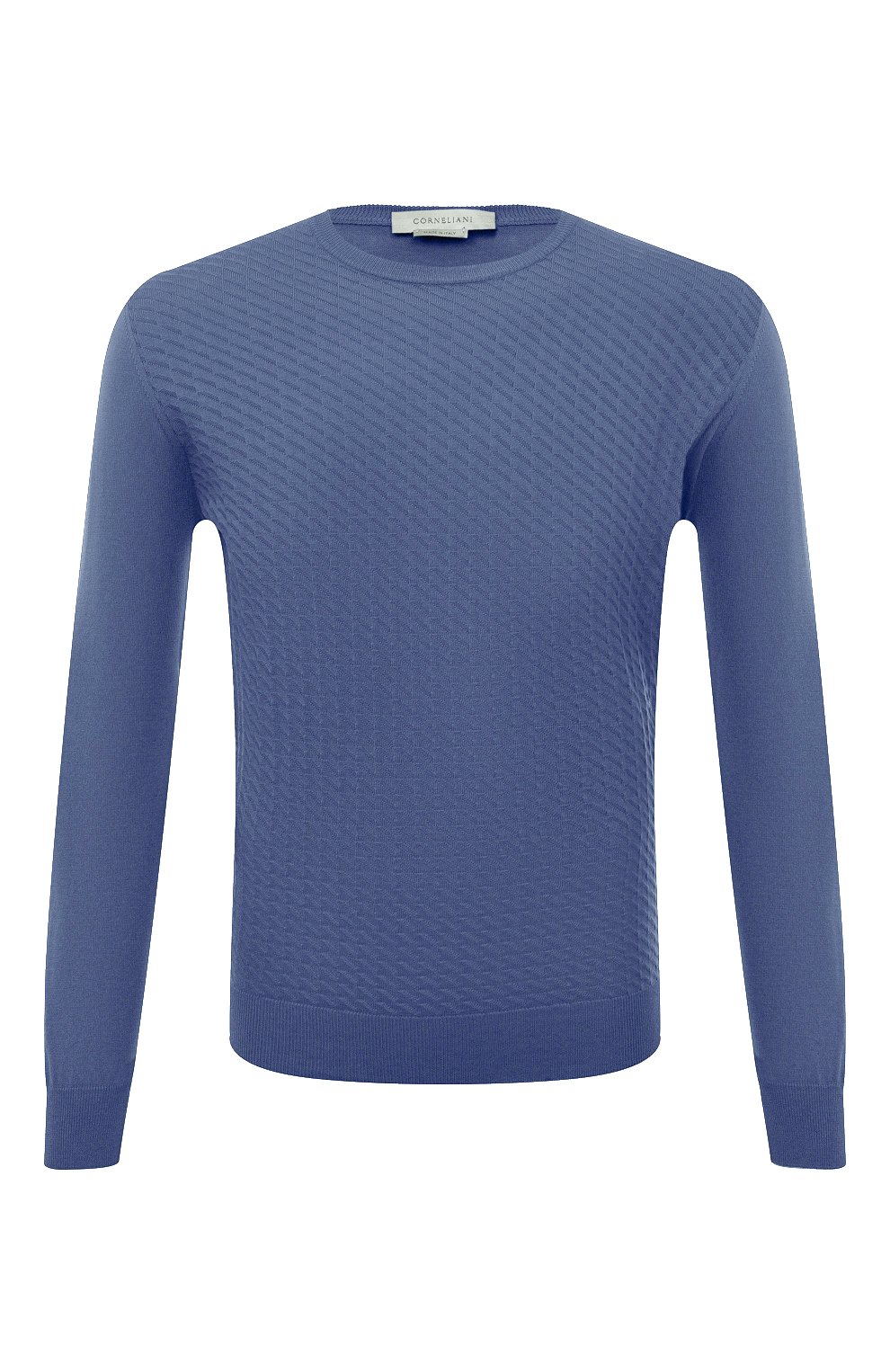 Хлопковый джемпер CORNELIANI синего цвета по цене 35150 руб., арт. 91M506-3125131, фото 1 Хлопковый джемпер CORNELIANI, арт. 91M506-3125131, фото 1
