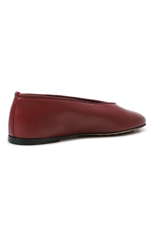 Кожаные балетки Rosa Bottega Veneta 837886/VBSD0 Бордовый  837886/VBSD0 Фото 5