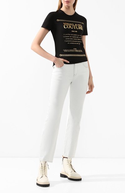 Хлопковая футболка VERSACE JEANS COUTURE, арт. B2HVA7T1-VDP608 48 F0IL/30320, фото 2