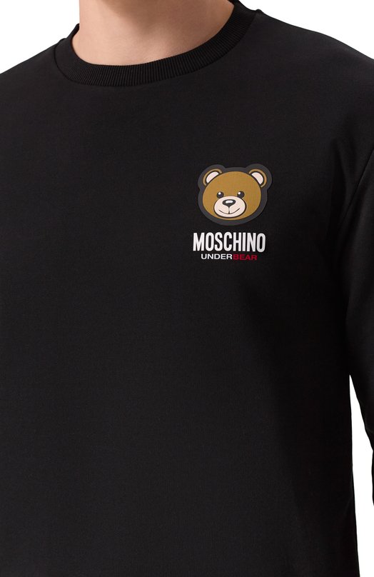 Хлопковый свитшот Moschino A1788/4409 Чёрный  A1788/4409 Фото 5