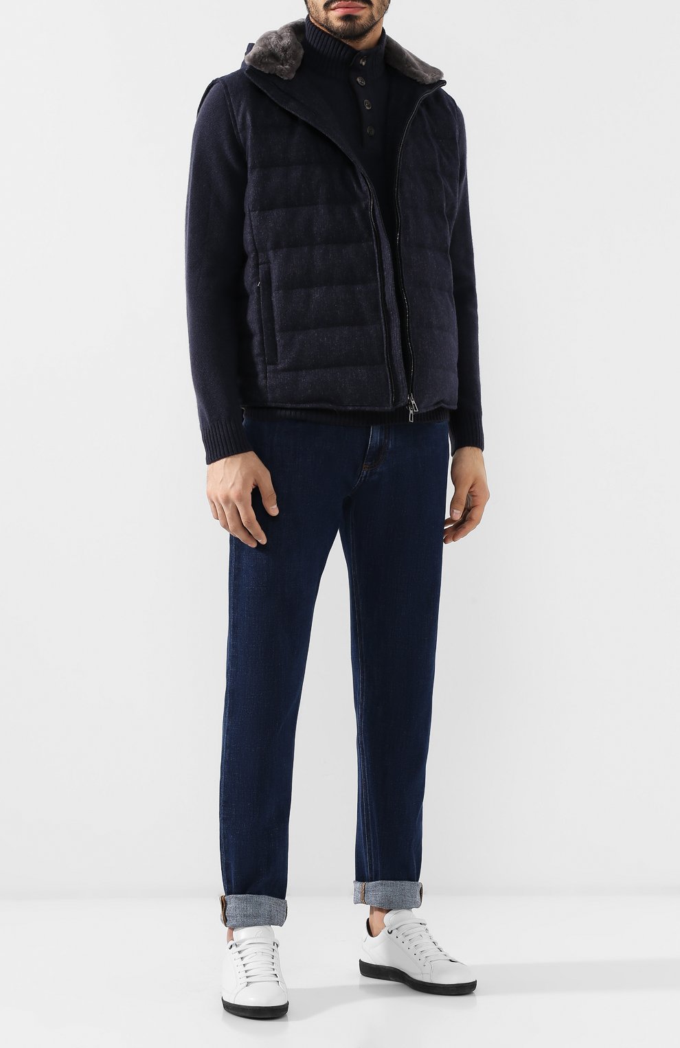 Пуховый жилет на молнии с капюшоном LORO PIANA, арт. FAI3790, фото 2