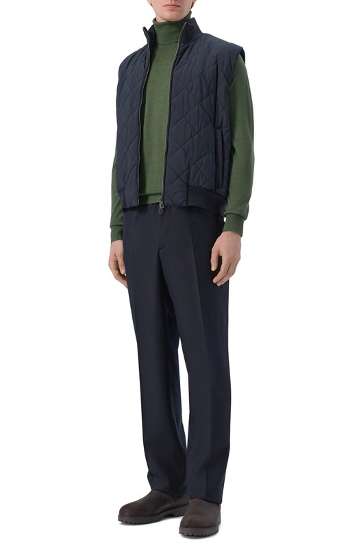 Шерстяные брюки Loro Piana FAQ5304 Синий  FAQ5304 Фото 2