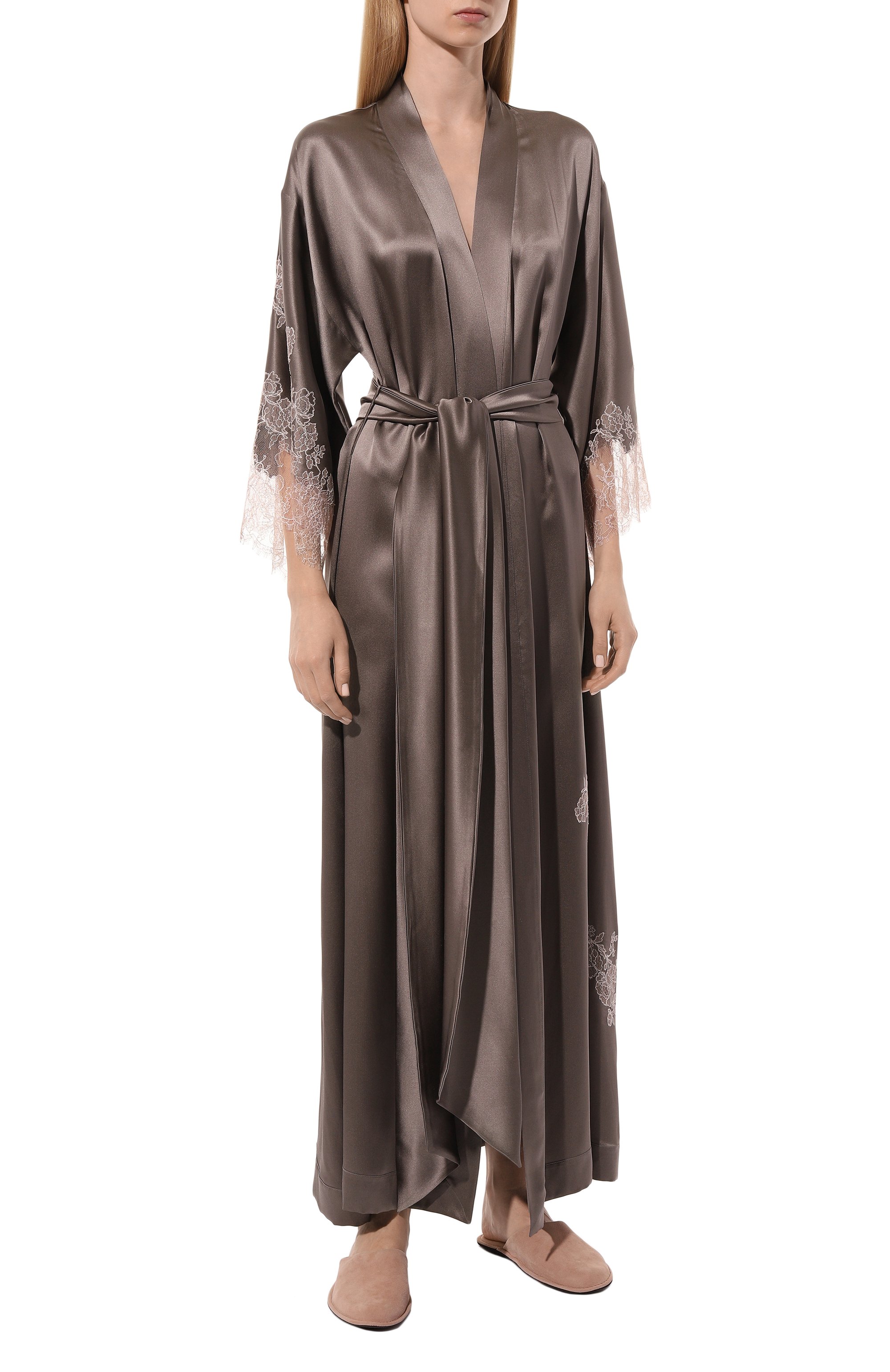 Шелковый халат CARINE GILSON, арт. EL0168DS, фото 3