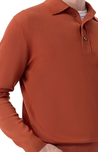 Кашемировое поло STEFANO RICCI оранжевого цвета по цене 334500 руб., арт. W505003P04/W25303/60, фото 5 Кашемировое поло STEFANO RICCI, арт. W505003P04/W25303/60, фото 5
