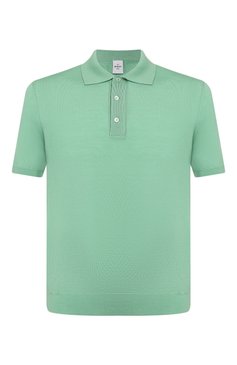 Мужское шерстяное поло BERLUTI светло-зеленого цвета, арт. R17KPS04-002 | Фото 1 (Материал внешний: Шерсть; Длина (для топов): Стандартные; Рукава: Короткие; Застежка: Пуговицы; Кросс-КТ: Трикотаж; Драгоценные камни: Проставлено; Материал сплава: Проставлено; Стили: Кэжуэл; Принт: Без принта)