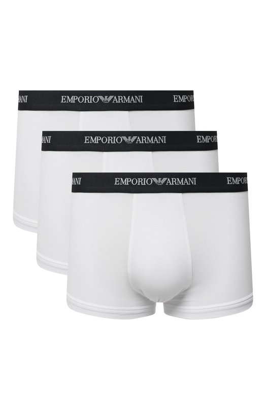 Комплект из трех хлопковых боксеров Emporio Armani 111357/CC717 Белый 111357/CC717