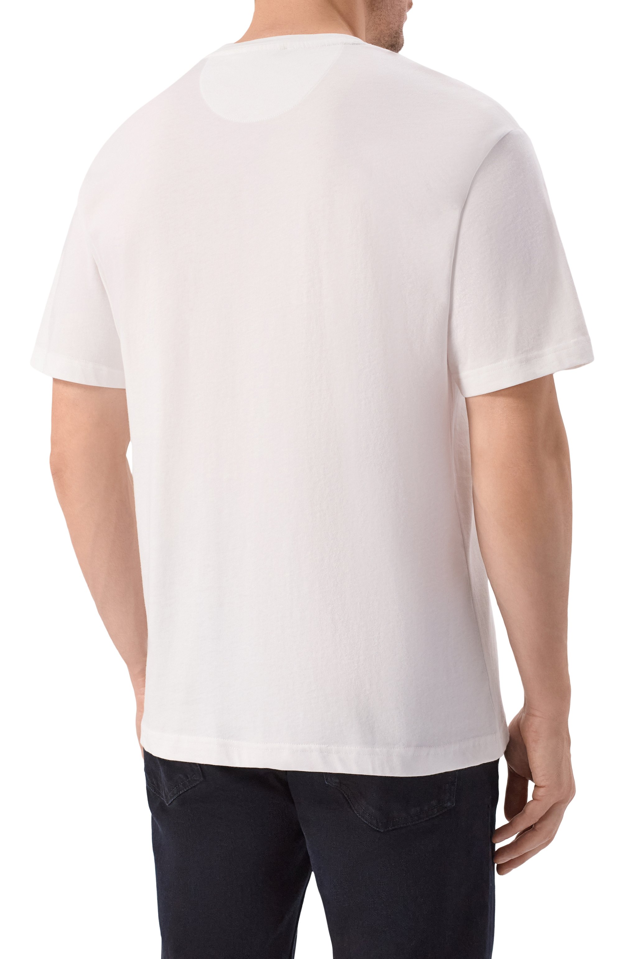 Хлопковая футболка DIRK BIKKEMBERGS белого цвета по цене 5295 руб., арт. BMT1305, фото 4 Хлопковая футболка DIRK BIKKEMBERGS, арт. BMT1305, фото 4