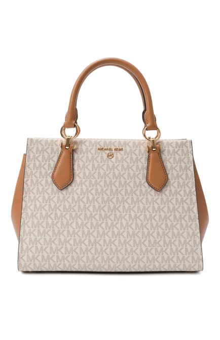 Женская сумка marilyn medium MICHAEL MICHAEL KORS кремвого цвета, арт. 30S2G6AS2B | Фото 1 (Материал сплава: Проставлено; Драгоценные камни: Проставлено; Материал: Экокожа; Ремень/цепочка: На ремешке; Размер: medium)