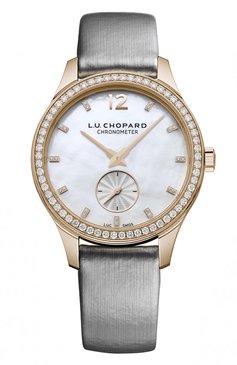 Женские часы l.u.c elegance ultra-slim CHOPARD бесцветного цв�ета, арт. 131968-5001 | Фото 1 (Механизм: Автомат; Материал корпуса: Розовое золото; Цвет циферблата: Перламутровый; Региональные ограничения белый список (Axapta Mercury): Не проставлено; Нос: Не проставлено)