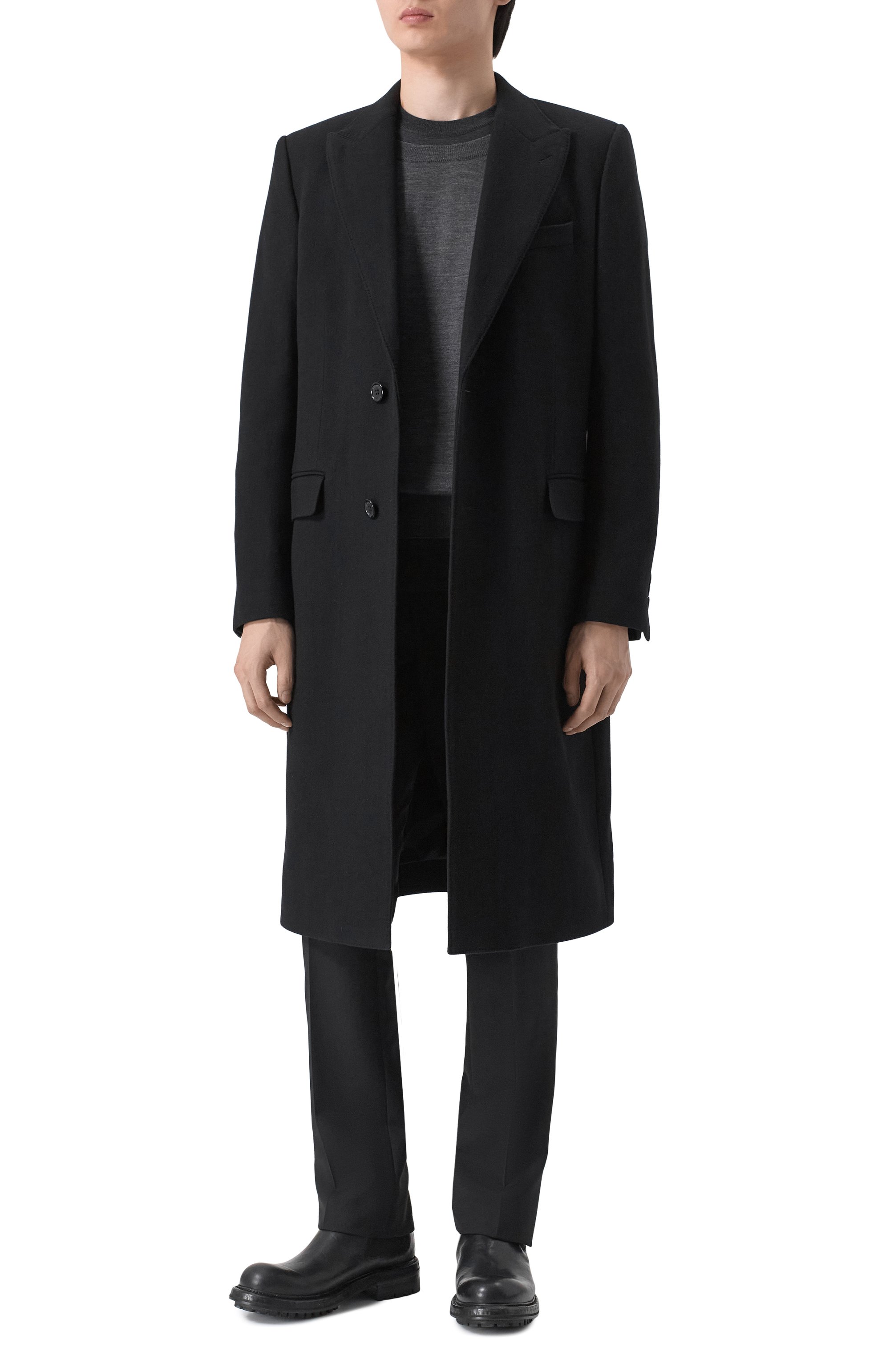 Шерстяной джемпер DOLCE & GABBANA темно-серого цвета по цене 126000 руб., арт. GXX83Z/JCVWP, фото 2 Шерстяной джемпер DOLCE & GABBANA, арт. GXX83Z/JCVWP, фото 2