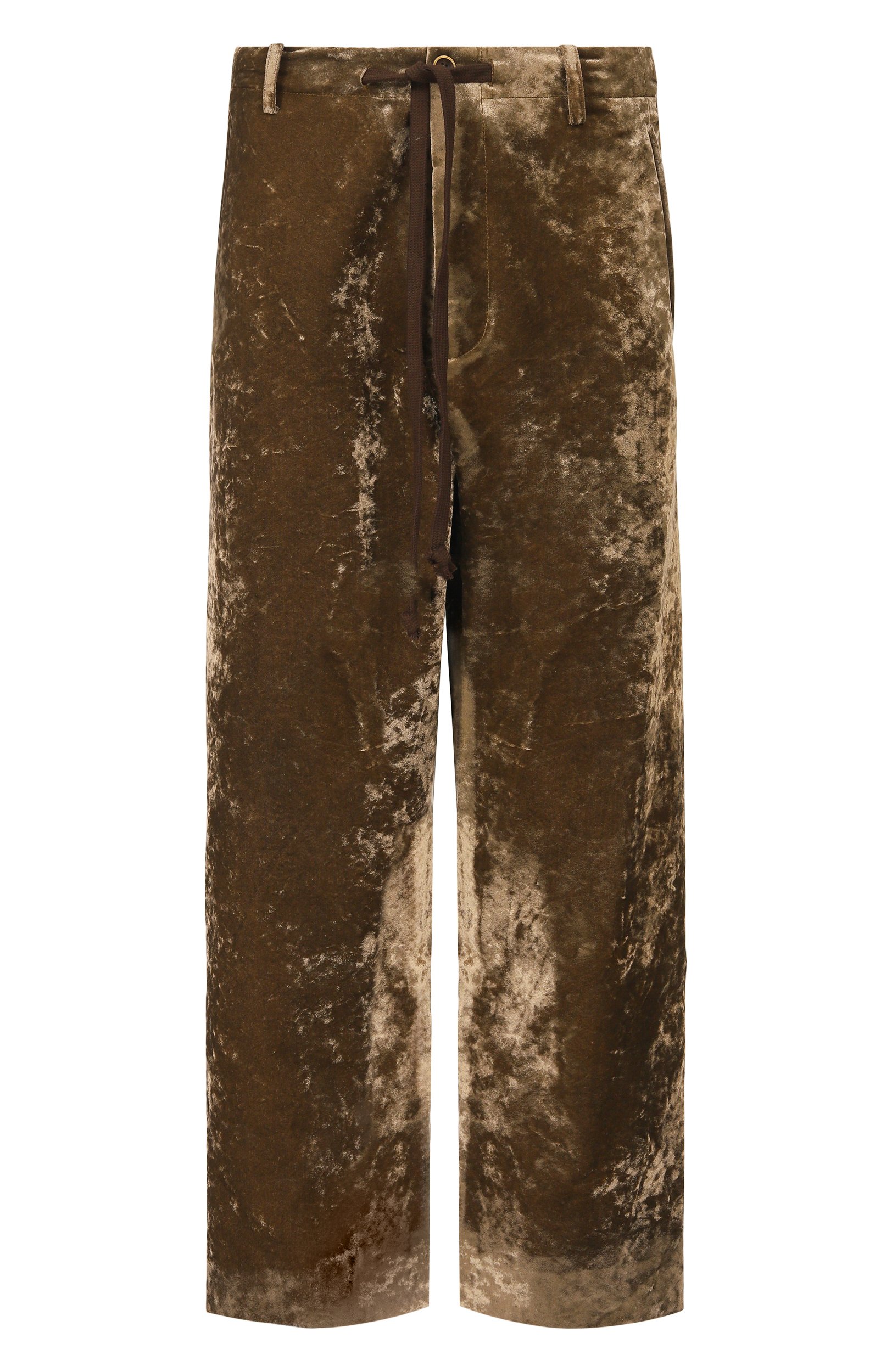 Бархатные брюки UMA WANG хаки цвета по цене 112000 руб., арт. UM3512, фото 1 Бархатные брюки UMA WANG, арт. UM3512, фото 1