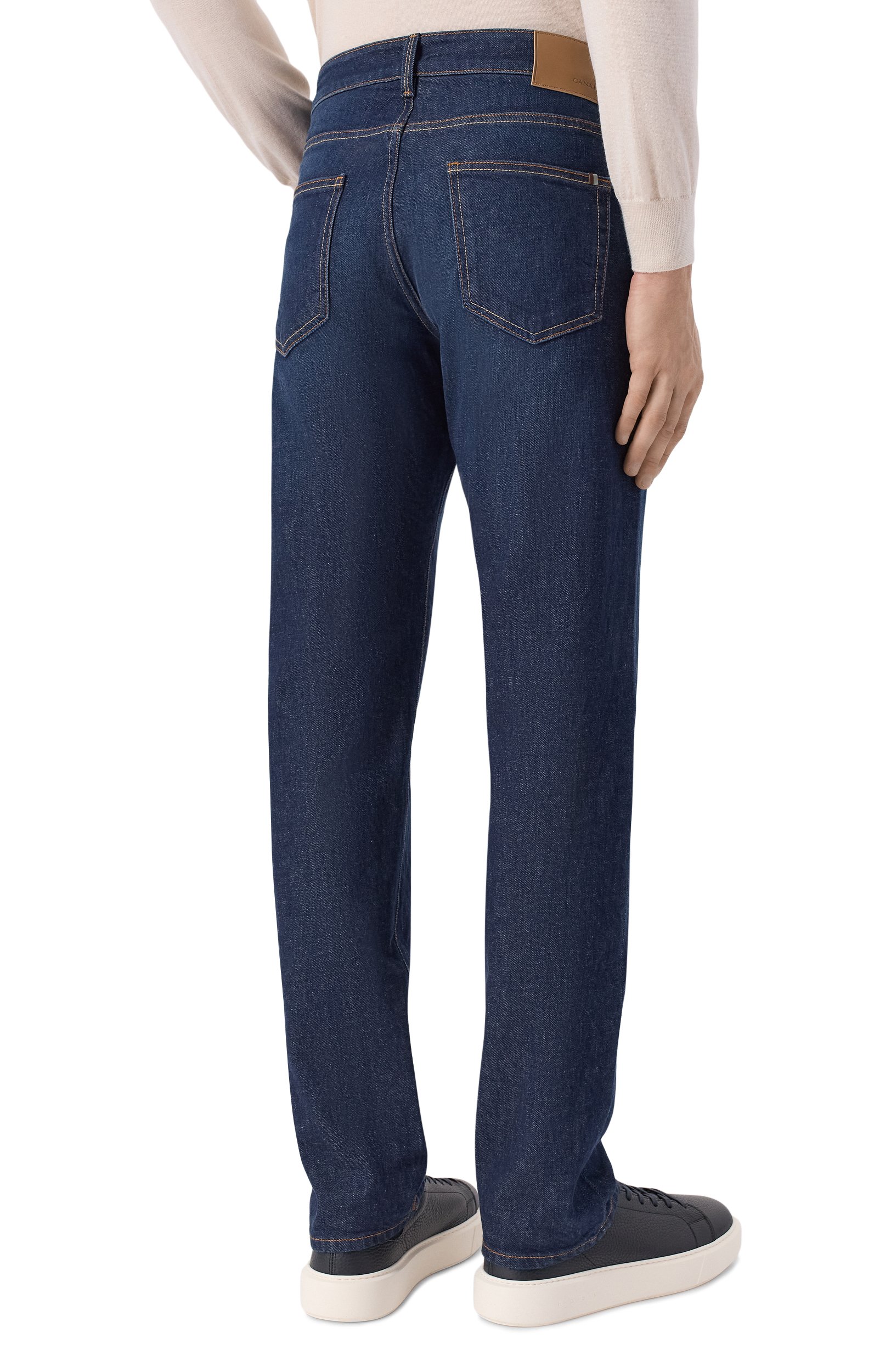 Джинсы regular fit CANALI темно-синего цвета по цене 68200 руб., арт. 91719/PD01430, фото 4 Джинсы regular fit CANALI, арт. 91719/PD01430, фото 4