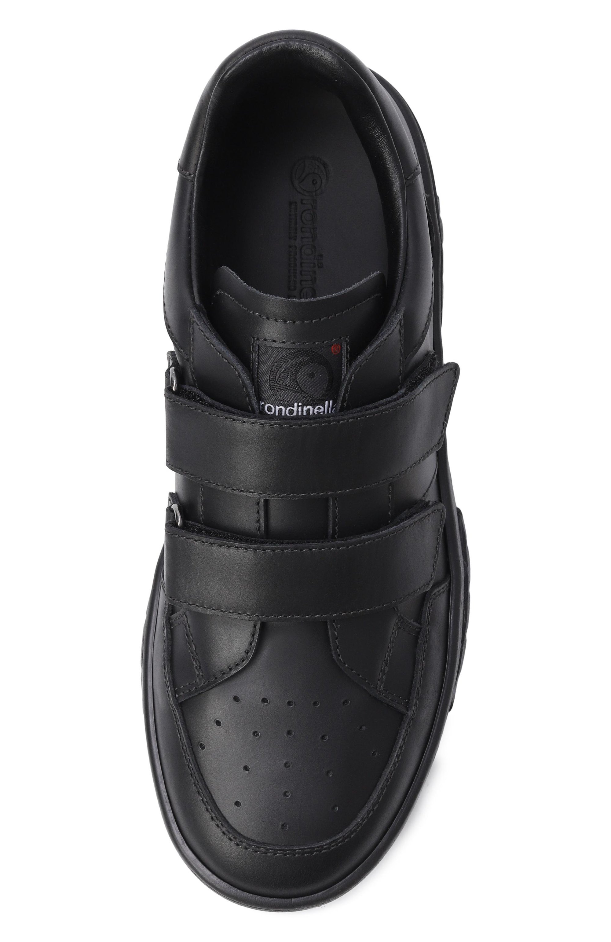 Кожаные кеды RONDINELLA черного цвета по цене 22550 руб., арт. 12271-1 (I)/LEATHER_003, фото 4 Кожаные кеды RONDINELLA, арт. 12271-1 (I)/LEATHER_003, фото 4