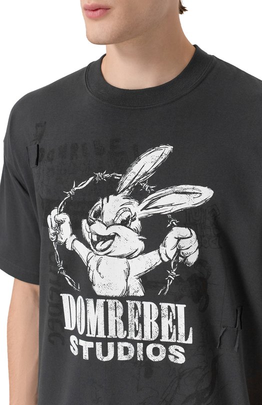 Хлопковая футболка DOMREBEL M BUNWIRE Серый  M BUNWIRE Фото 5