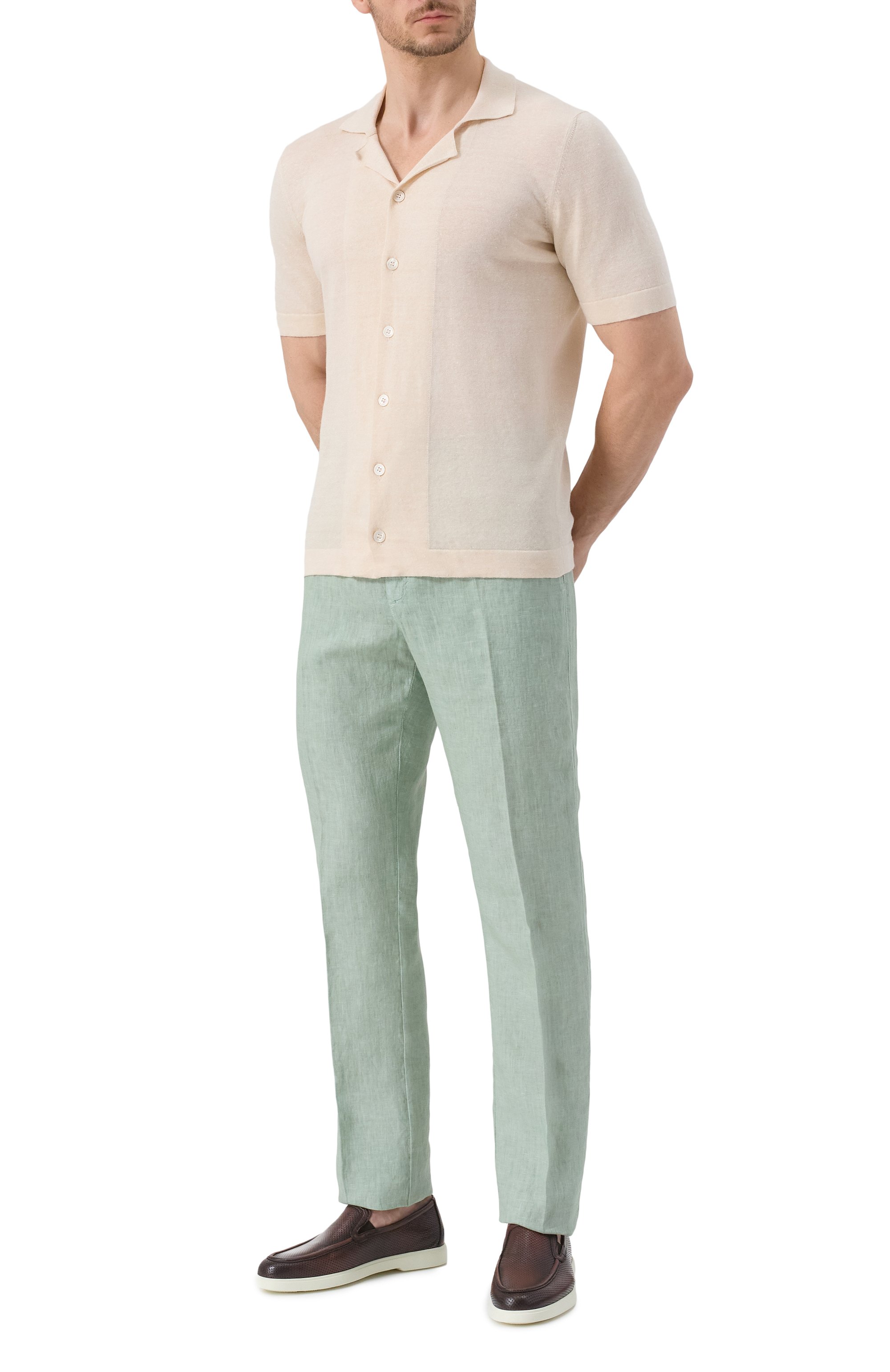 Рубашка изо льна и хлопка GRAN SASSO, арт. 57184/18637, фото 2