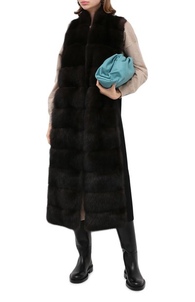 Жилет из меха соболя MANZONI24, арт. 20M769-ZDB1/EXTRADARK/BLACK/38-46, фото 3