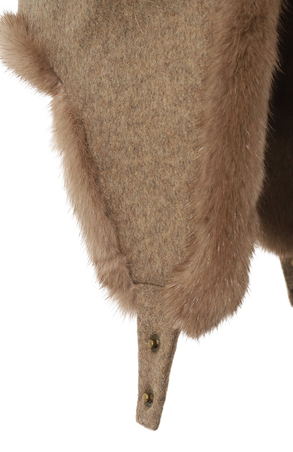 Шерстяная шапка-ушанка с мехом норки VICTORIA KUSENKOVA, арт. 109101945153, фото 4