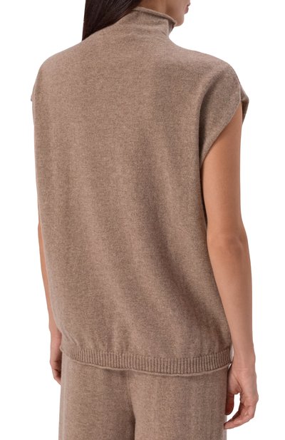 Кашемировый топ ERIKA CAVALLINI бежевого цвета по цене 58350 руб., арт. P5WB01, фото 4 Кашемировый топ ERIKA CAVALLINI, арт. P5WB01, фото 4