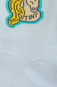 Детские хлопковые носки TINYCOTTONS голубого цвета, арт. SS24-389 | Фото 2 (Материал: Хлопок, Текстиль; Нос: Не проставлено; Кросс-КТ: Носки)