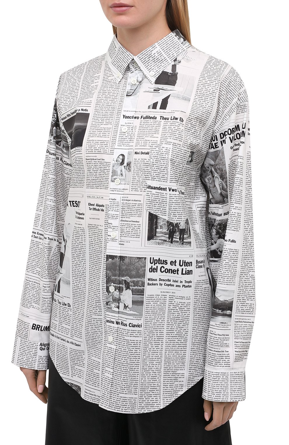Хлопковая рубашка BALENCIAGA, арт. 642302/TJLJ2, фото 3