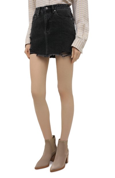 Джинсовая юбка KSUBI темно-серого цвета по цене 21000 руб., арт. 5000005578, фото 3 Джинсовая юбка KSUBI, арт. 5000005578, фото 3