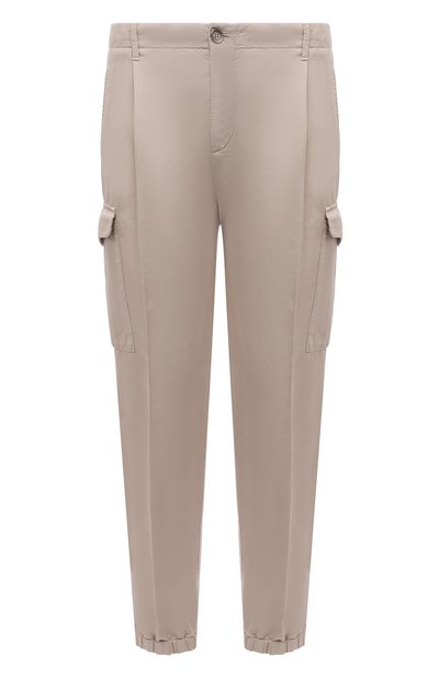 Джоггеры изо льна и хлопка BRUNELLO CUCINELLI бежевого цвета по цене 140500 руб., арт. M291DH0640, фото 1 Джоггеры изо льна и хлопка BRUNELLO CUCINELLI, арт. M291DH0640, фото 1