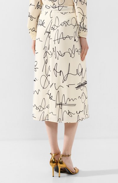 Юбка VICTORIA BECKHAM кремового цвета по цене 126000 руб., арт. 1220WSK001067B, фото 4 Юбка VICTORIA BECKHAM, арт. 1220WSK001067B, фото 4
