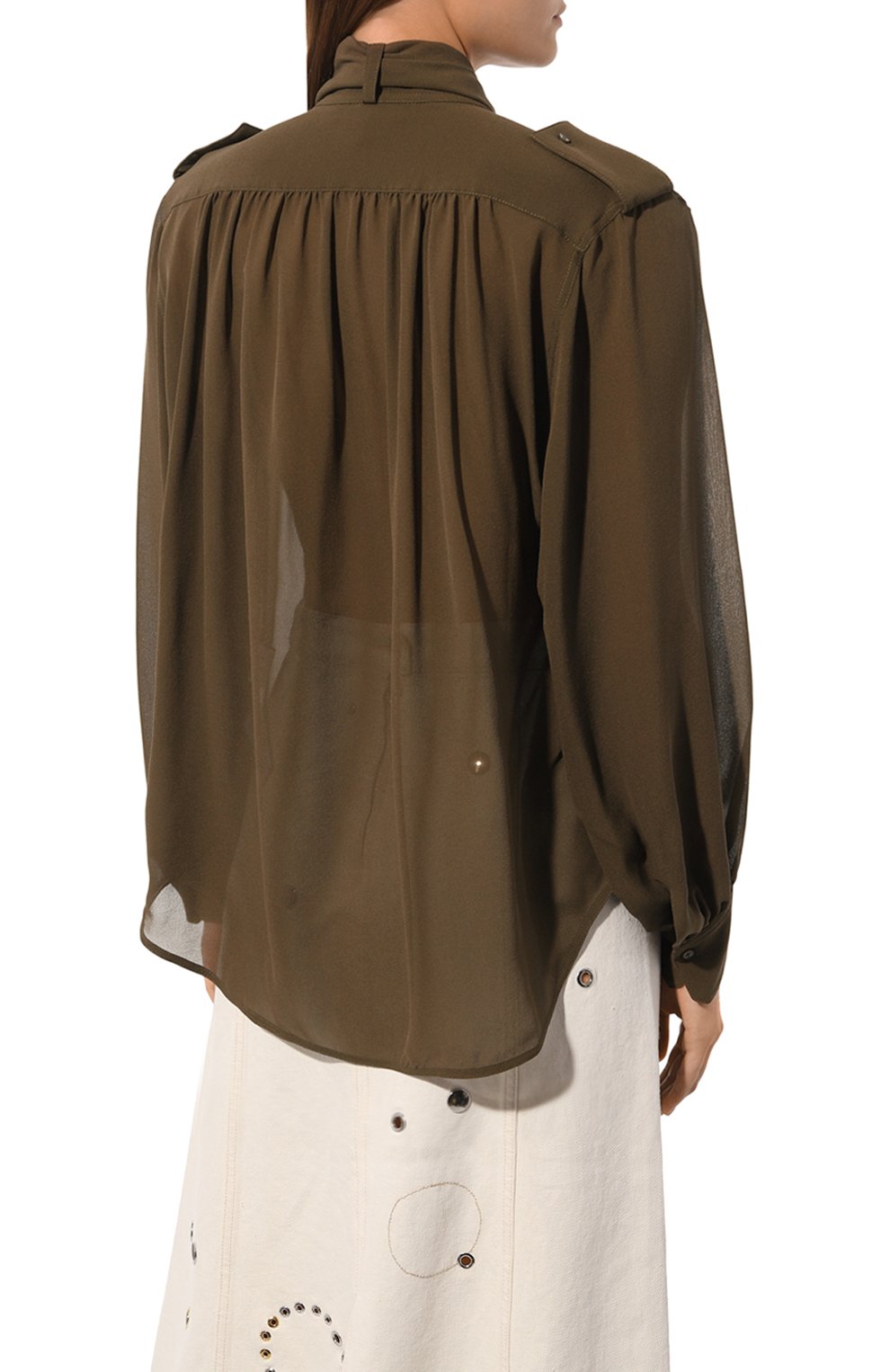 Шелковая блузка CHLOÉ, арт. CHC24WHT76117, фото 4