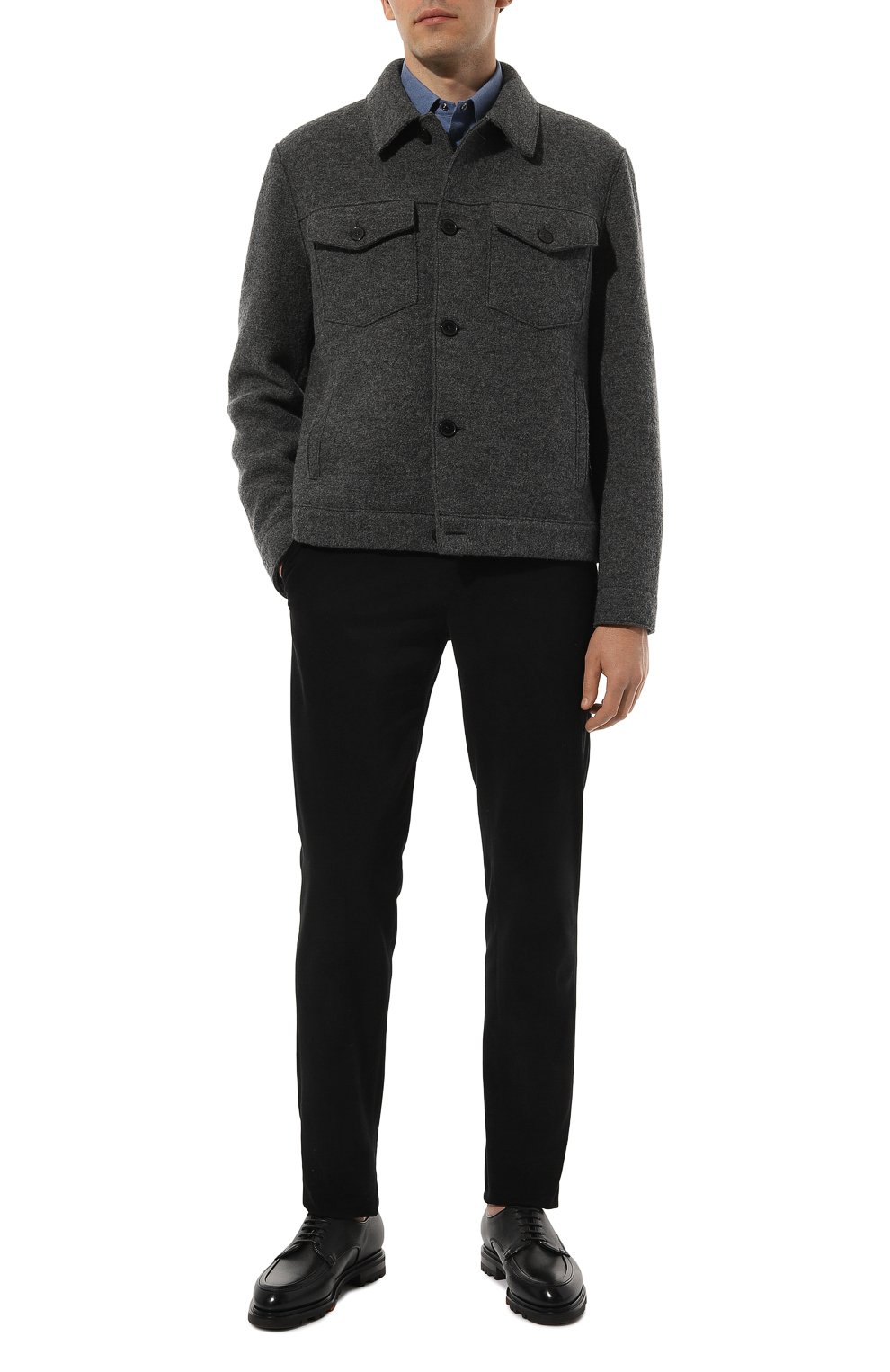 Кожаные дерби colin rock SANTONI, арт. MCCG18855SM3GGKR, фото 2