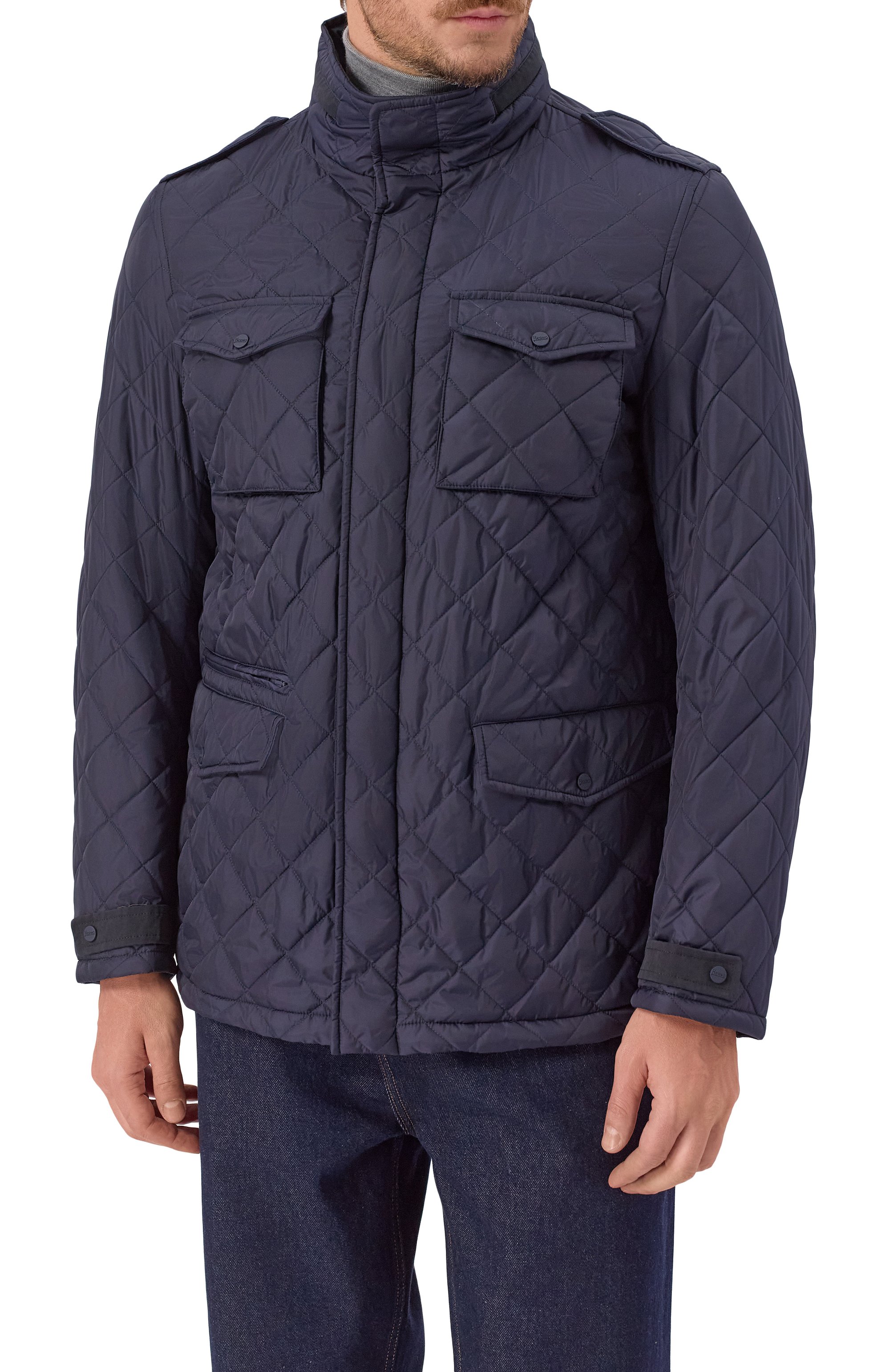 Утепленная куртка HERNO темно-синего цвета по цене 110500 руб., арт. FI000125U/12004Z, фото 3 Утепленная куртка HERNO, арт. FI000125U/12004Z, фото 3