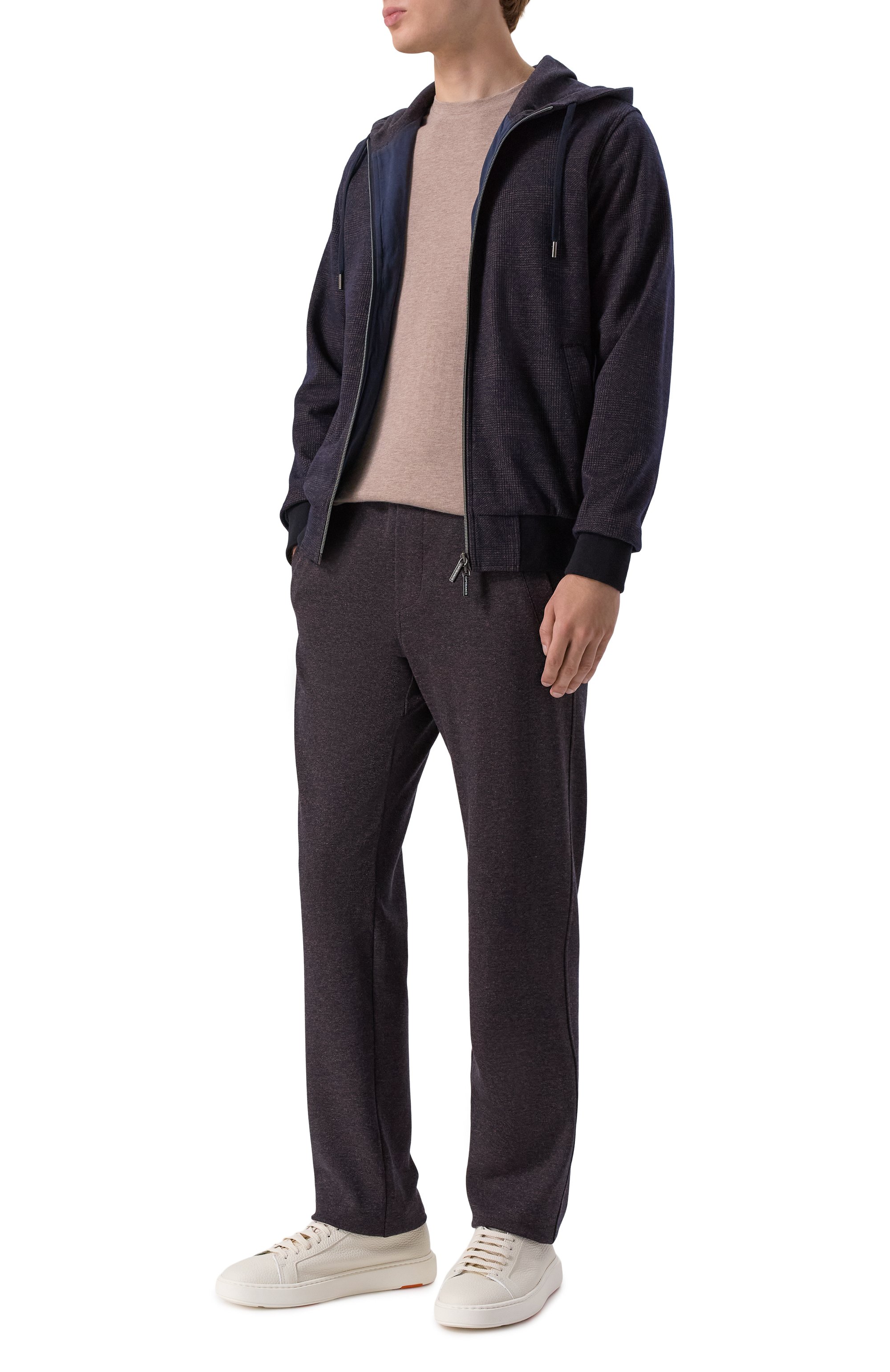 Толстовка из шерсти и хлопка CAPOBIANCO темно-синего цвета по цене 107000 руб., арт. 19M410.PT00./48, фото 2 Толстовка из шерсти и хлопка CAPOBIANCO, арт. 19M410.PT00./48, фото 2