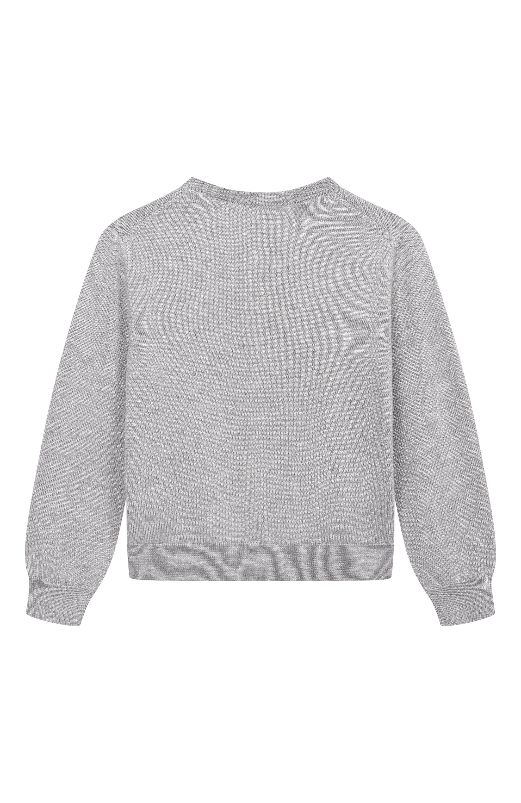 Кардиган из шерсти и вискозы DOLCE & GABBANA светло-серого цвета по цене 78050 руб., арт. L5KWMJ/JGME6_001, фото 2 Кардиган из шерсти и вискозы DOLCE & GABBANA, арт. L5KWMJ/JGME6_001, фото 2