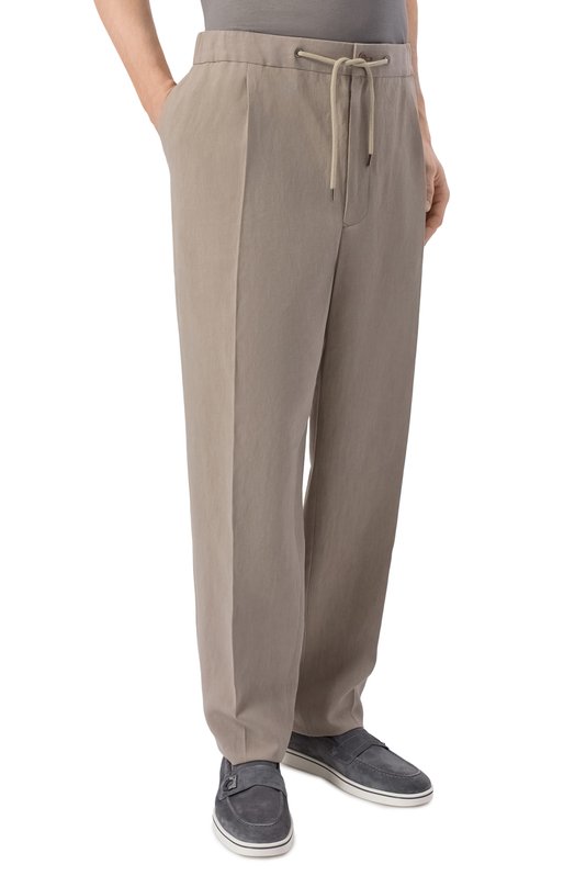 Льняные брюки Giorgio Armani GM001625/TE10954 Бежевый  GM001625/TE10954 Фото 3