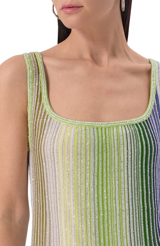 Платье из вискозы Missoni DS25SG16/BK042D Зелёный  DS25SG16/BK042D Фото 5