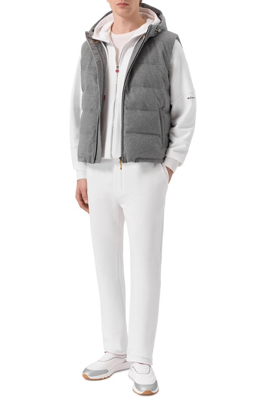 Хлопковая толстовка Kiton UMKZ02301 Белый  UMKZ02301 Фото 2