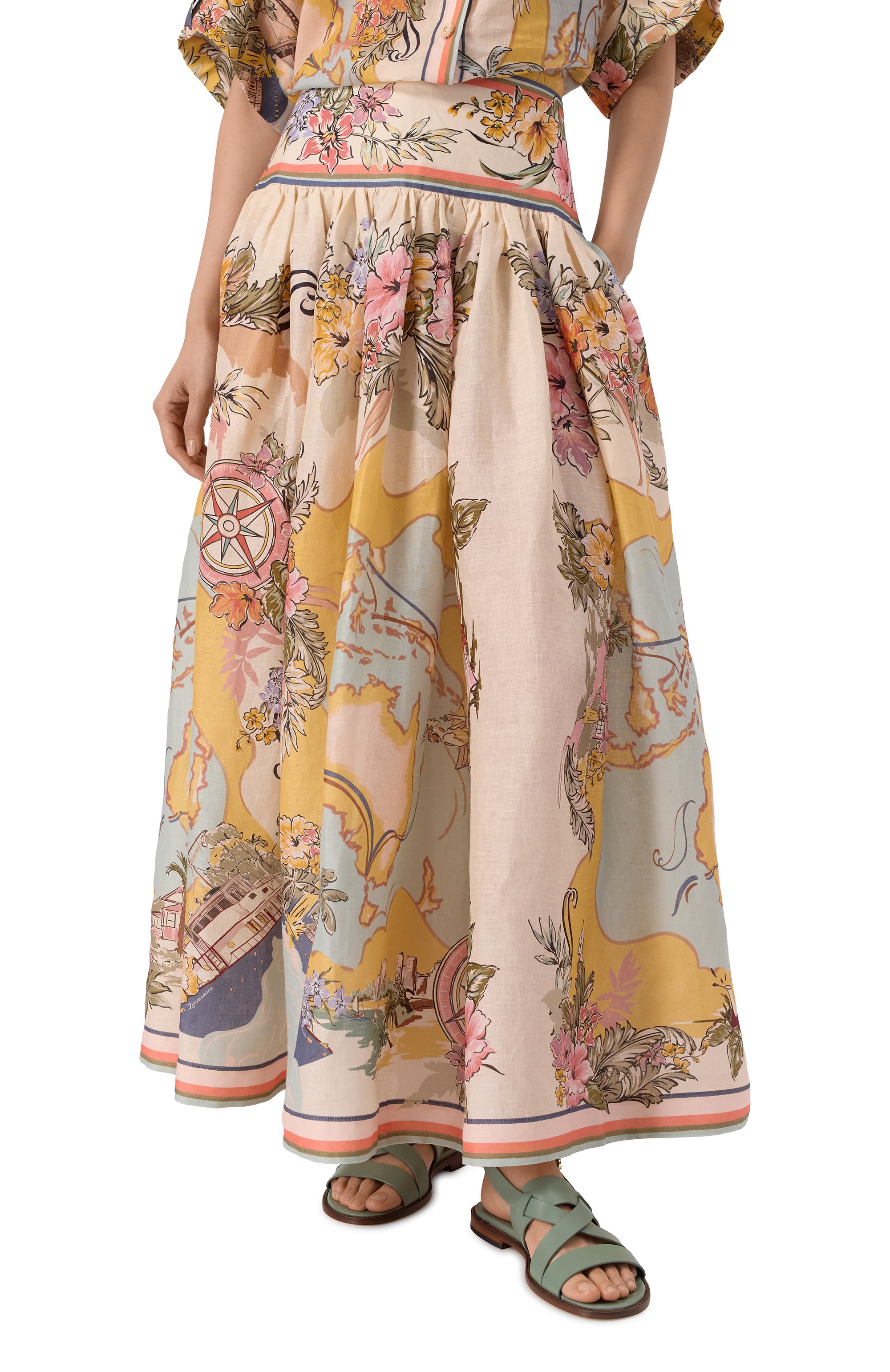 Льняная юбка ZIMMERMANN, арт. 1750SRS253, фото 3