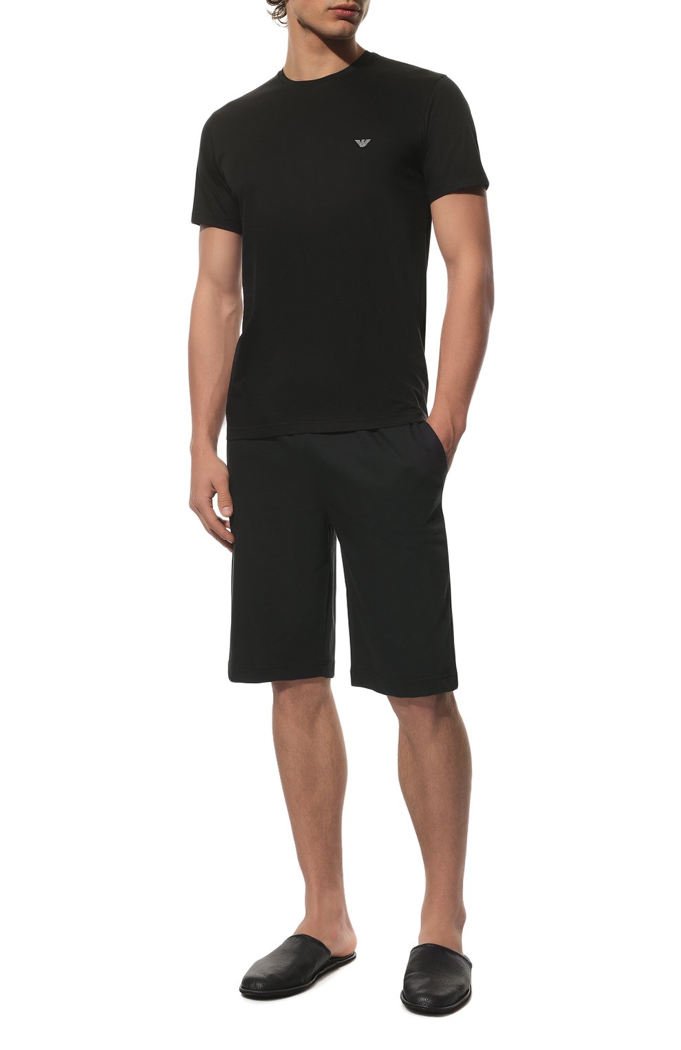 Хлопковые домашние шорты ZIMMERLI темно-синего цвета по цене 15550 руб., арт. 1357-21142, фото 2 Хлопковые домашние шорты ZIMMERLI, арт. 1357-21142, фото 2